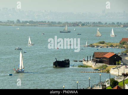 Tejo Bucht in Seixal. Portugal Stockfoto