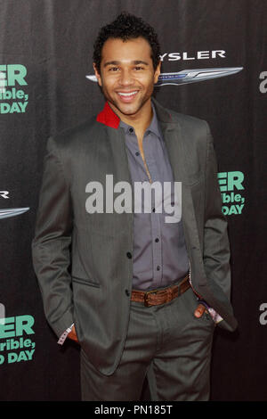 Corbin Bleu bei der Weltpremiere von Disney's "Alexander und schrecklich, schrecklich, keine guten, sehr schlechten Tag" am El Capitan Theatre in Hollwood, CA, 6. Oktober 2014 statt. Foto von Joe Martinez/PictureLux Stockfoto