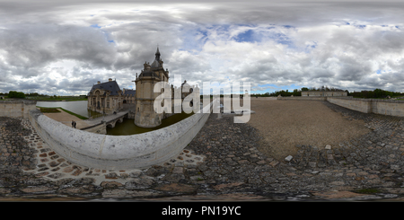 360 Grad Panorama Ansicht von Chateau de Chantilly
