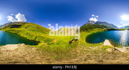 360 Grad Panorama Ansicht von Shounter shounter See, Tal, Azad Jammu und Kaschmir