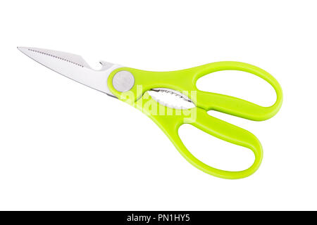 Küchenschere isoliert auf weißem Hintergrund Stockfoto