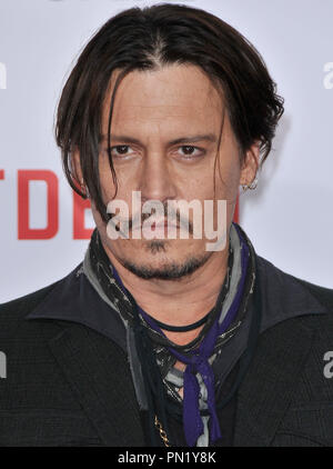 Johnny Depp am 'Mortdecai" Los Angeles Premiere gehalten an theTCL Chinese Theatre in Hollywood, CA am Mittwoch, 21. Januar 2015. Foto von PRPP PRPP/PictureLux Datei Referenz # 32545 097 PRPP 01 nur für redaktionelle Verwendung - Alle Rechte vorbehalten Stockfoto