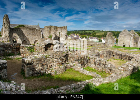 St. Dogmaels Abtei St. Dogmaels, in der Nähe von Cardigan, Ceredigion, Wales Stockfoto