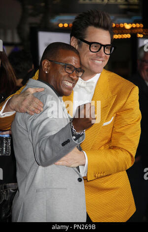 Tommy Davidson, Jim Carrey 11/03/2014 'Dumme und Dümmer zu 'Premiere im Regency Dorf Theater in Westwood, CA Foto von kazuki Hirata/HNW/PictureLux Stockfoto