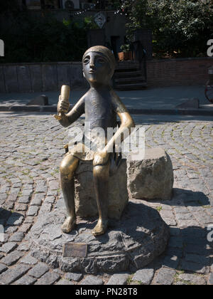 Statue von Tamada den Toastmaster in Shardeni Straße, Altstadt, Tiflis. Stockfoto