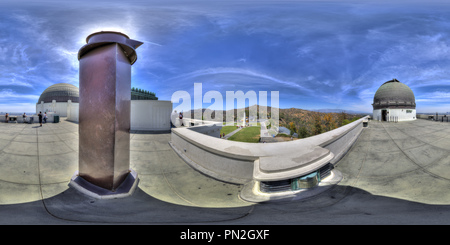 360 Grad Panorama Ansicht von Camera Obscura, Griffith Observatory, Los Angeles, CA