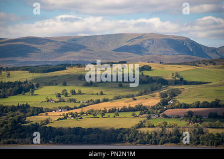 Blick auf Ben Wyvis (1046 m) von der Black Isle, Ross und Cromarty, Schottland, Großbritannien Stockfoto