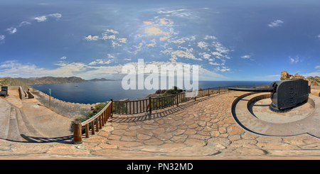 360 Grad Panorama Ansicht von Batería de Castillitos de Cabo Tiñoso