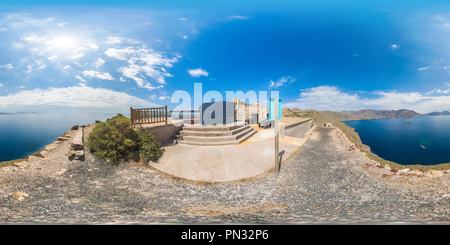 360 Grad Panorama Ansicht von Batería de Castillitos de Cabo Tiñoso