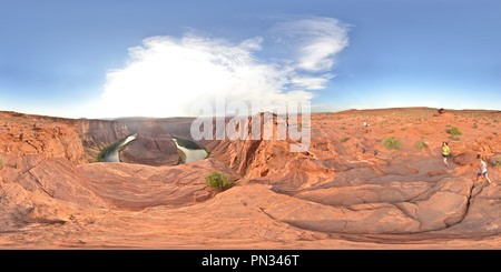 360 Grad Panorama Ansicht von Horseshoe Bend in der Nähe von Seite