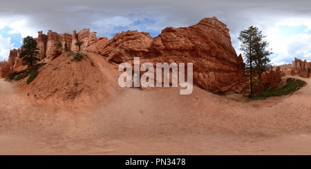 360 Grad Panorama Ansicht von Bryce Canyon, Navajo Trail Loop
