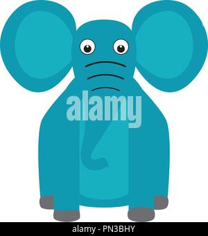 Isolierte ausgestopften Elefanten Spielzeug Stock Vektor