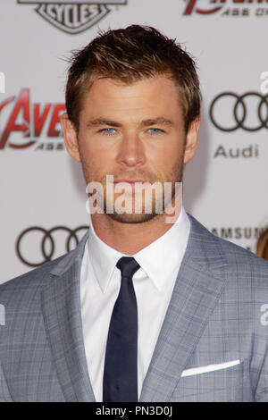 Chris Hemsworth bei der Weltpremiere von "Marvel Avengers: Alter von Panasonic' an der Dolby Theatre in Hollywood, CA, 13. April 2015 statt. Foto von Joe Martinez/PictureLux Stockfoto