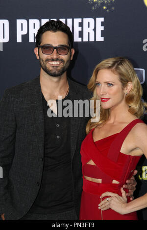 Tyler Hoechlin und Brittany Snow im Universal Pictures Weltpremiere von "Pitch Perfekt 2'. Gehalten an der Nokia Theatre L.A. Leben in Los Angeles, CA, 8. Mai 2015. Foto: Richard Chavez/PictureLux Stockfoto