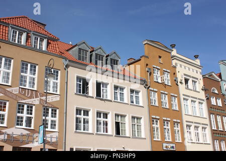 Gebäude auf glowne miasto Danzig ul szeroka Stockfoto