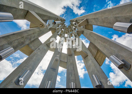 Der Turm von Voices mit 40 Windspiele im Flug 93 National Memorial, Shanksville, Somerset County, Pennsylvania, USA Stockfoto