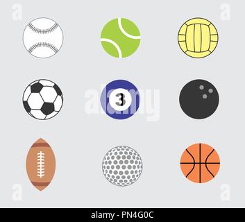 Satz von Kugeln Stock Vektor