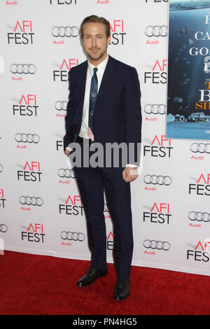 Ryan Gosling 11/12/2015 AFI Fest 2015 Weltpremiere Galavorstellung von "Die Große ' bei TCL Chinese Theatre in Hollywood, CA Foto von Izumi Hasegawa/HNW/PictureLux Stockfoto