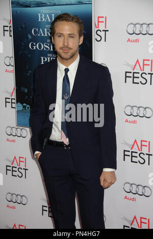 Ryan Gosling 11/12/2015 AFI Fest 2015 Weltpremiere Galavorstellung von "Die Große ' bei TCL Chinese Theatre in Hollywood, CA Foto von Izumi Hasegawa/HNW/PictureLux Stockfoto