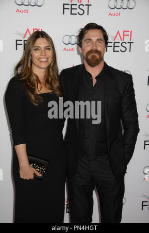 Cibi Blazic, Christian Bale 11/12/2015 AFI Fest 2015 Weltpremiere Galavorstellung von "Die Große ' bei TCL Chinese Theatre in Hollywood, CA Foto von Izumi Hasegawa/HNW/PictureLux Stockfoto