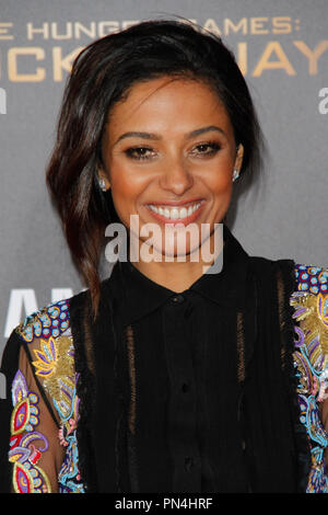 Meta Golding am Los Angeles Premiere von Lionsgates'' der Hunger Games: mockingjay - Teil 2' bei Microsoft Theater in Los Angeles, CA, 16. November 2015 statt. Foto von Joe Martinez/PictureLux Stockfoto