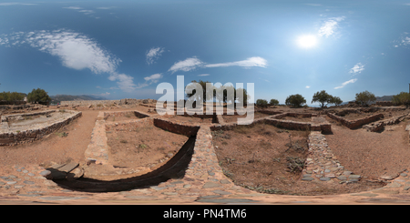 360 Grad Panorama Ansicht von Venezianische Festung in Paleochora