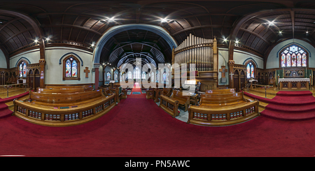 360 Grad Panorama Ansicht von St. Jame's Anglican Church Mahone Bay.