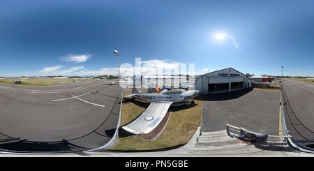 360 Grad Panorama Ansicht von Kanadischen Museum der Flug - Canadair CT-133 Silver Star