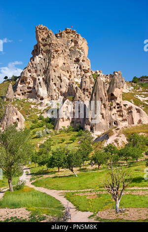 Uchisar, Nationalpark Göreme in Kappadokien, Anatolien, Türkei Stockfoto