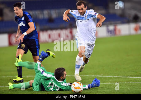 Rom, Italien. 21 Sep, 2018. Fußball Europa League erste Round-Lazio v Apollon Limassol-Olimpic Stadium-Rome -20-09 2018 im Bild Senad Lulic Foto Fotograf01 Gutschrift: Unabhängige Fotoagentur/Alamy leben Nachrichten Stockfoto