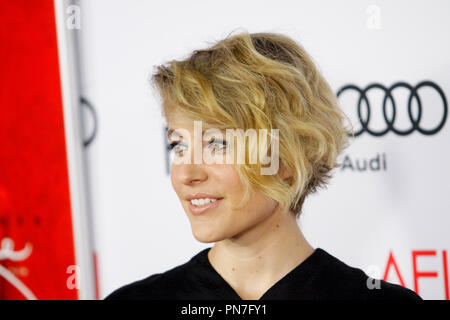 Greta Gerwig am AFI Fest 2016 Herzstück Galavorstellung von Fox Searchlight Pictures' 'Jackie' an der TCL Chinese Theatre in Hollywood, CA, November 14, 2016 statt. Foto von Joseph Martinez/PictureLux Stockfoto