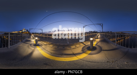 360 Grad Panorama Ansicht von Dom-Lu í Brücke, Porto, Portugal