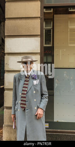 London. September 2018. Eine schön gekleidet englischer Gentleman in London Stockfoto