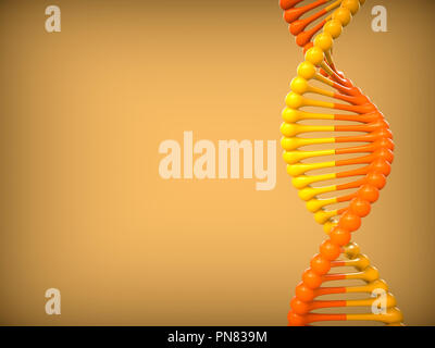 Zusammenfassung Hintergrund mit DNA-Symbol. 3D-Rendering. Stockfoto