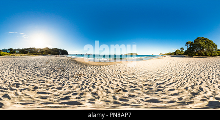 360 Grad Panorama Ansicht von Inseln vor Hahei Beach - Coromandel Halbinsel - Waikato, Neuseeland