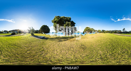 360 Grad Panorama Ansicht von Erleichterung bei Hahei Beach - Coromandel Halbinsel - Waikato, Neuseeland