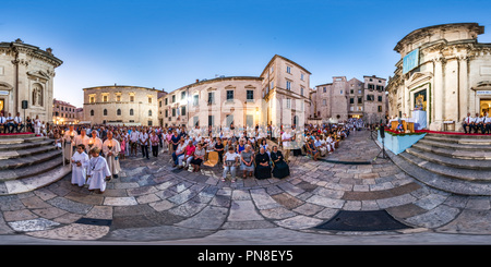 360 Grad Panorama Ansicht von Das Fest der Himmelfahrt der Jungfrau Maria, Dubrovnik, 2016