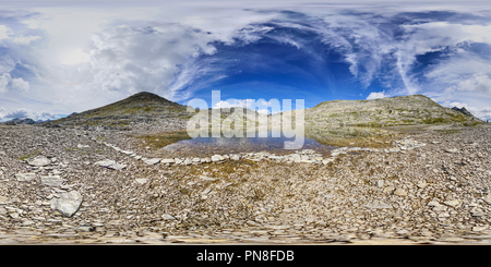 360 Grad Panorama Ansicht von Capanna Cadlimo CAS-See Dentro