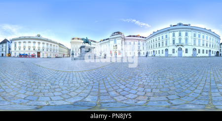 360 Grad Panorama Ansicht von Josefsplatz Wien