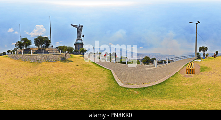 360 Grad Panorama Ansicht von Virgen Del Panecillo Park