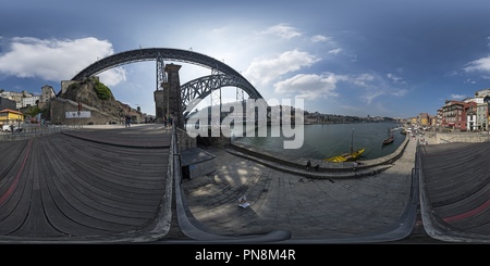 360 Grad Panorama Ansicht von - Porto Ponte Dom Luis I