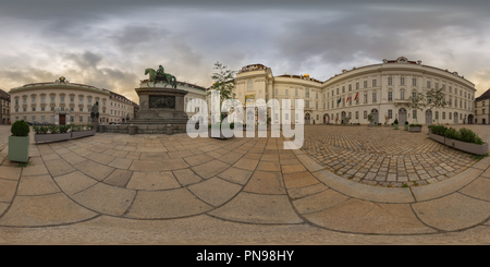 360 Grad Panorama Ansicht von Josefsplatz, Wien - 1.