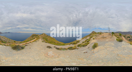 360 Grad Panorama Ansicht von Batería de Castillitos de Cabo Tiñoso