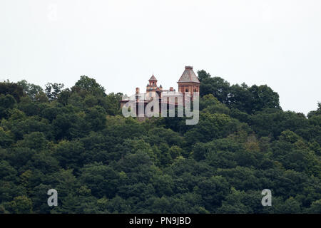 Olana, einem nationalen historischen Wahrzeichen mit Blick auf den Hudson River in Greenport, N.Y., war die Heimat des Künstlers, Frederic Edwin Church, und seine Frau. Stockfoto