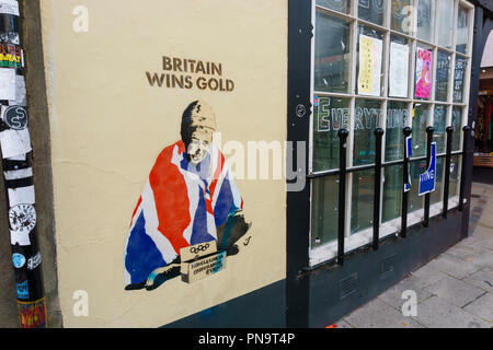 Norwich, Norfolk. 18. September 2018 Graffiti an einer Wand in Norwich, Norfolk Bild von Mark Bullimore Fotografie Stockfoto