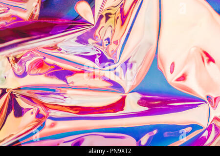 Helle holografische Folie Hintergrund Stockfoto