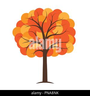 Orange und Gelb Herbst Baum Vektor EPS Abbildung 10 Stock Vektor