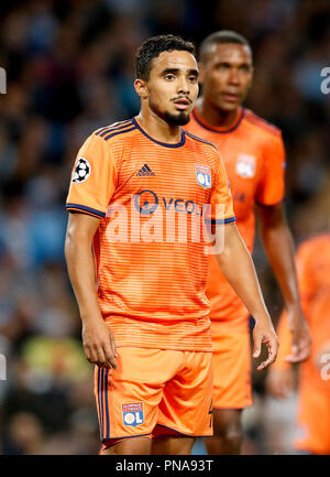 Lyon Rafael Da Silva während der UEFA Champions League, Gruppe F auf der Etihad Stadium, Manchester. PRESS ASSOCIATION Foto. Bild Datum: Mittwoch, September 19, 2018. Siehe PA-Geschichte Fußball Mann Stadt. Foto: Martin Rickett/PA-Kabel Stockfoto