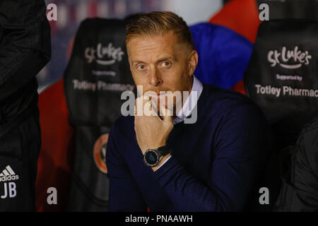 19. September 2018, Bramall Lane, Sheffield, England; Sky Bet Meisterschaft Sheffield United v Birmingham City; Garry Mönch Manager von Birmingham Cr Stockfoto