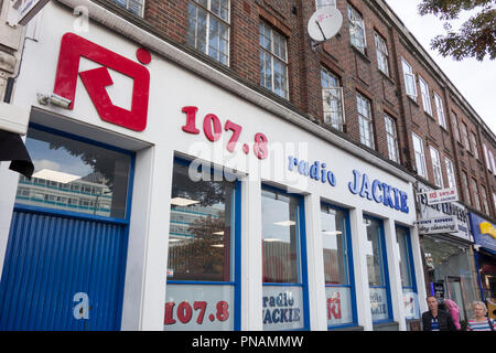 107.8 Radio Jackie Studios in Tolworth, Kingston upon Thames, Großbritannien Stockfoto